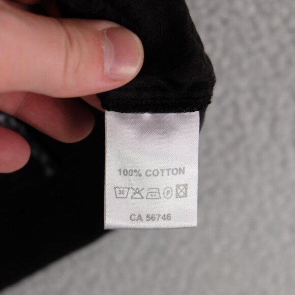 Au Noir Shirt Mens 4 Large Black Short Sleeve Button Up Geometric Stretch - Picture 8 of 9